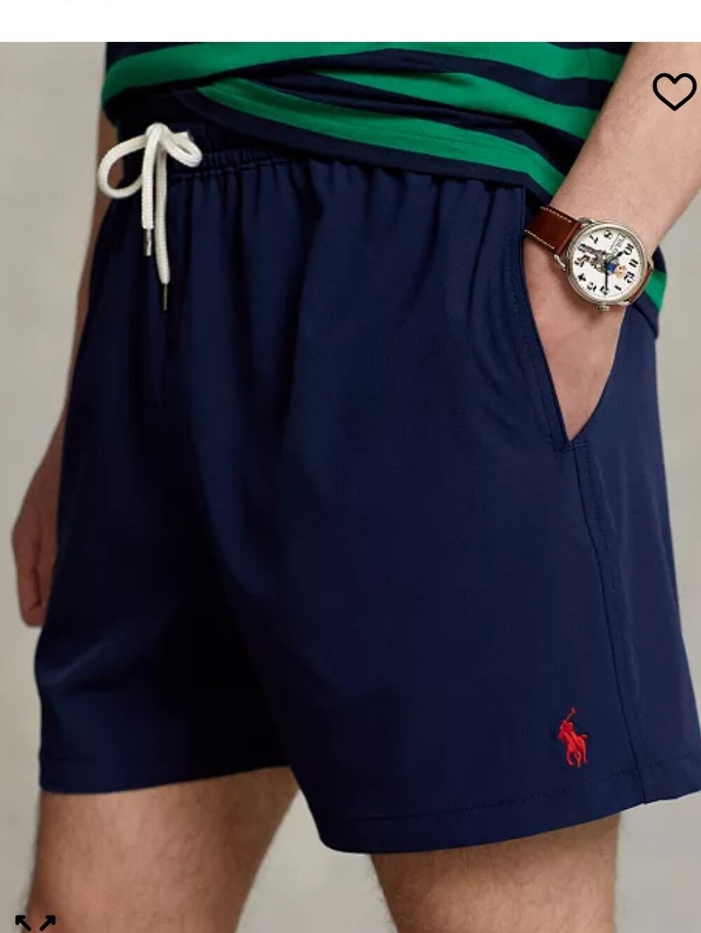 Polo by Ralph Lauren Navy Swim Trunks with Red Accents - Picture 2 of 10